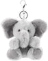 Apricot Lamb Cute Toys Plush Gray Elephant Stuffed Animal Keychain for Kids Bag, Purse, Backpack, Handbag (6 Inches)