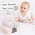 BYKOSY 5 30"x40" Pcs Baby Blanket Heart Checkered Ultra Soft Gift-Ready Plush for Newborns, Nursery & Stroller Beige