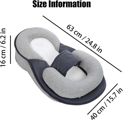 Veayiik Baby Wedge Pillow for Newborn, Adjustable Baby Feeding Support Lounger for Reducing Spit-Up