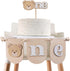 Wooden Teddy Bear High Chair Banner - Teddy Bear Birthday Cake Topper,1st