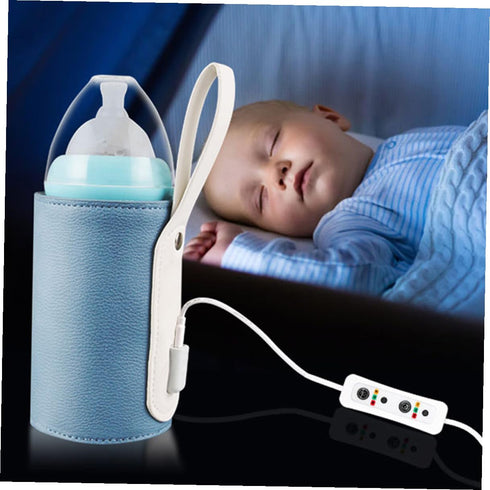 TIDTALEO Portable USB Bottle Warmer Sleeve with Intelligent Temperature Control and Timer Thermally Insulated Milk