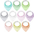 Yoofoss Baby Bibs - 10 Pack Soft and Absorbent Bandana Drool Bibs for Boys and Girls