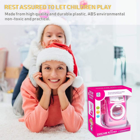 Mini Simulation Washing Machine Toy for Kids - Fun Dollhouse Accessory