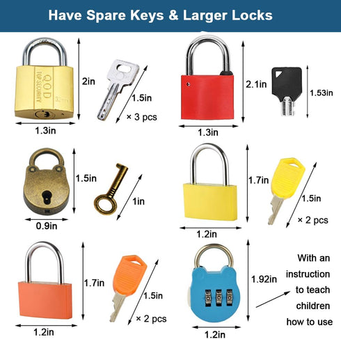 Montessori Lock and Key Toy Set for Toddlers, Montessori Educational STEM Lock Toys Matching Games Lock Set with Wooden Tray for 3 4 5 Year Old Kids by Inslat