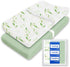 Changing Pad Cover for Boys Girls, TotBasic Premium Soft Boho, Stretchy Jersey Sheets - 2 Pack (Sage Green & Botanical