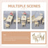 Toddmomy Doll Furniture Set, Miniature Table Chair for 1/12 Scale Dollhouse Kitchen Decoration