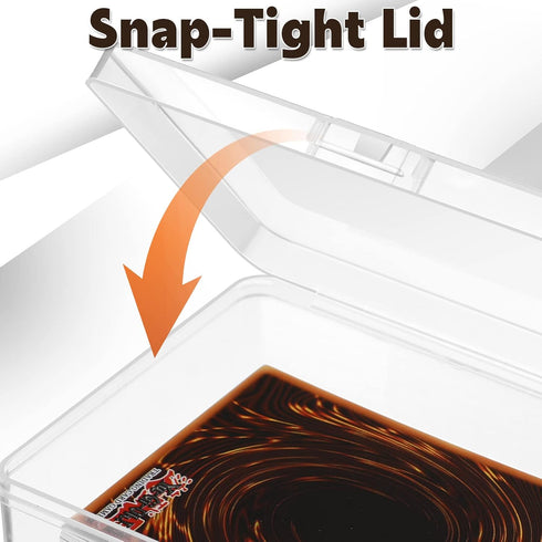 Playing Deck Card Storage Box - Plastic Card Boxes Compatible with 100 MTG Holder Storage Case.