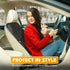 1 Pack, 600D EcoNour Car Seat Protector Waterproof Non-Slip Seat Mat with Extra Thick Padding & Mesh Storage Pocket