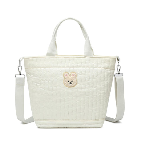 Fwkekye Small Diaper Bag Tote, Crossbody Diaper Bag Mini Purse with 2 Pockets,