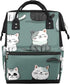 Hsnar Cute Cats Waterproof Diaper Bag Backpack Large Capacity Baby Bag with Stroller