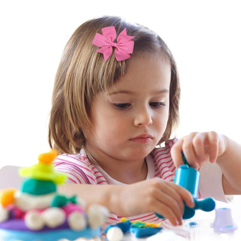 Choicbaby 40pcs Baby Girls Grosgrain Ribbon Pinwheel Hair Bows with Alligator Clips for Toddler Infants Newborn