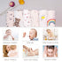 6Pack 10"X10" Baby Msulin Washcloths Newborn Face Towel - Baby Muslin Burp Cloths Soft Absorbent Natural Cotton Wash