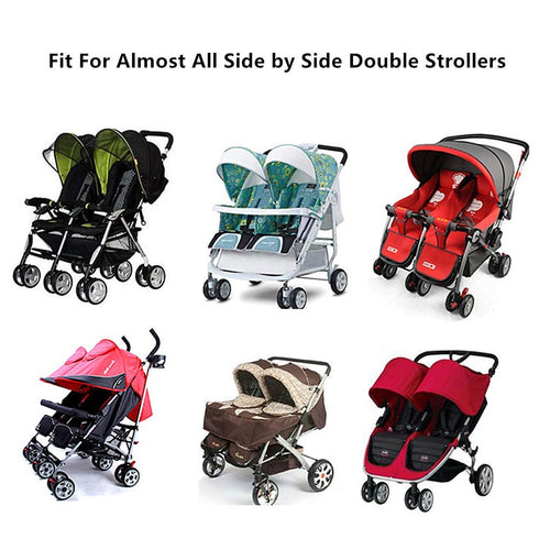 EZTongPin Rain Cover for Double Stroller,Universal Size Weather Shield for Side by Side Double Baby Stroller.