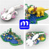 MIAMIACITA Set, 6 Axolotl Toy Building Axolotl Doll Figures with Grass and River Scenery Accessories Building Kits