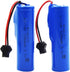 Blomiky 3.7V 1200mAh 2 Pack SM2P 3.7V 1200mAh 2 Li-ion Rechargeable Battery with Plug and USB Cable for Remote Control