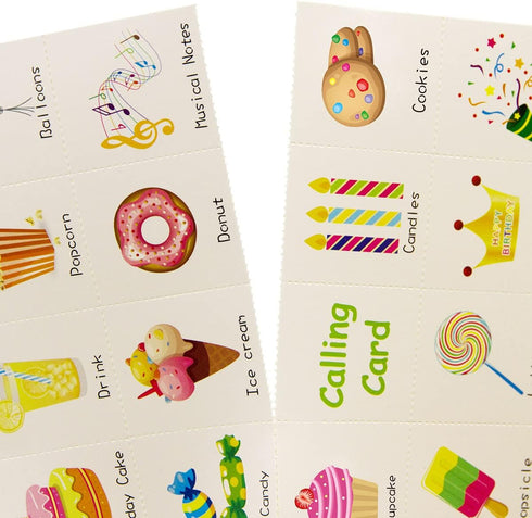 Fancy Land Birthday Bingo Game for Kids, 24 Players, Birthday Party Supplies