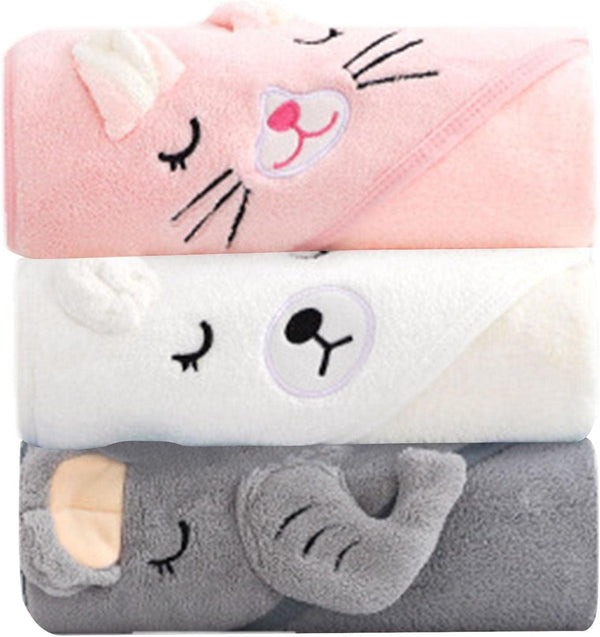 Generic Hooded Baby Towel, Baby Bath Towel Hooded Bath Blanket, Baby Cotton Animal