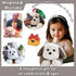 uoozii 16" 3 | Pounds Grey Dog Weighted Stuffed Animals with Unscented Microwavable Heating Pad, Cute Coolable Heatable