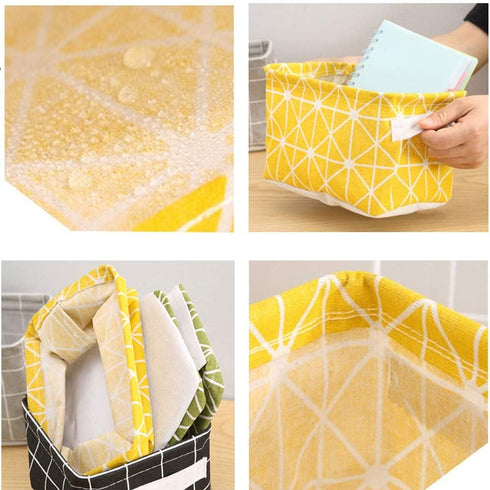 Mini Storage Basket Pack of 5 - Blend Storage Bins for Makeup, Book, Baby Toy, Home Decor Organizers