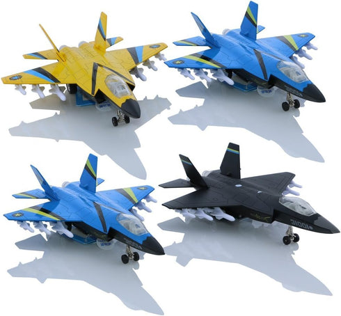 Pull Back Stealth Bombers & Fighter Planes - Alloy Toy Aircraft