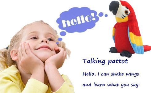 Vincilee Talking Parrot Toy – Funny Learning Helper, Multifunctional Electric Plush, Repeats What You Say