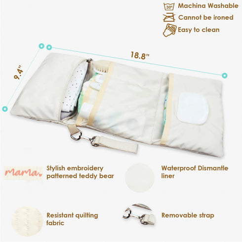 Set MODAKIDS Baby Bag Organizer, Portable Baby Stroller Mini Diaper Bag Handbag Travel with, Quilted with Stroller