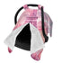 CQMZJHU Pink Eiffel Tower Romantic Paris Butterfly Baby Car Seat, Rain Shelter, Multifunctional