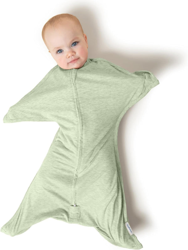 SleepingBaby Zipadee-Zip Transition Swaddle - Cozy Baby Swaddling Blanket with Zipper Convenience