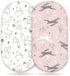 GRSSDER Stretchy Ultra Soft Fitted Bassinet Sheet Set 2 Pack, Universal Fit