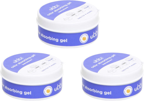 Ubbi Lemon Scented Odor Absorbing Gel Value Pack, Diaper Pail Odor Control