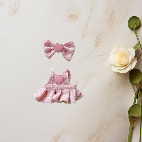 Xinbalove 17cm Set 2 Set 6.7inch 1st/2nd/3rd Doll Clothes (No Doll), Pieces Dress Outfit for Suit, Luxury Chic Hat
