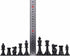 Vbestlife Tournament Chess Game Set, Complete International Chess Pieces, Black & White Chess Board Set (Large 77mm)