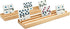 SUTIMSHE Set 8 Wooden Domino Racks/Trays of Natural Domino Trays Holders Organizer for Mexican Train Chickenfoot