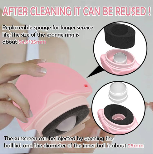STACTOM 1.85 Oz Summer Sunscreen Applicator for Kids with Roller Ball,Suncream Lotion Applicator,Proof Sun Lotion Brush