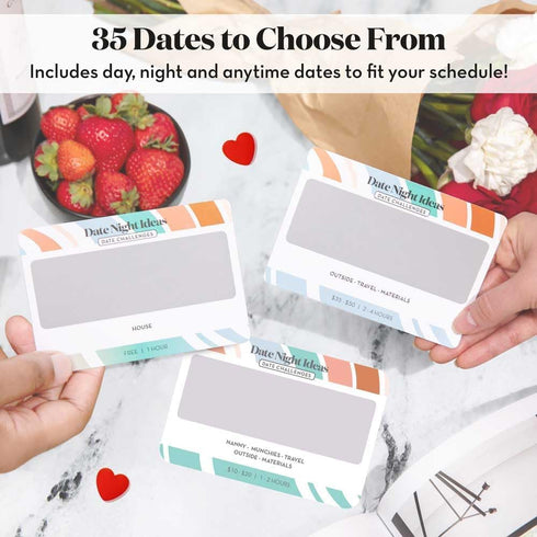 All Natural Shop 35 Scratch Off Date Night Ideas, Couples Gifts for Him, Her, Girlfriend, Boyfriend, Wife or Husband