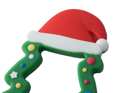 Jimibaby Package Silicone Teether - Christmas Teething Toy for Baby Boys & Girls, Perfect Stocking Stuffer, Comes