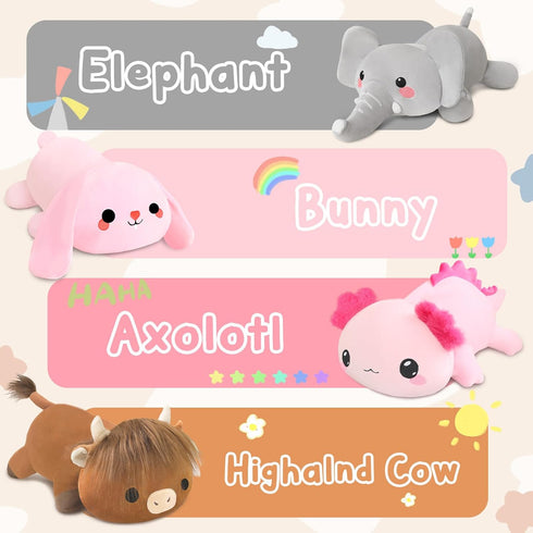 3.74 lbs TOYSYM Weighted Stuffed Animals, Axolotl Stuffed Animal with Weighted Beads, Cute Plush Toy Pillow Gifts