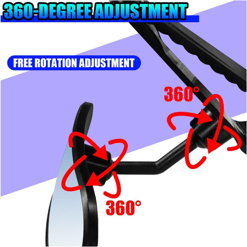 Deaelf 360 Baby Car Mirror Rear Facing, Adjustable HD Wide Angle Convex Mirror, Auto Interior Safety Rearview Mirrors