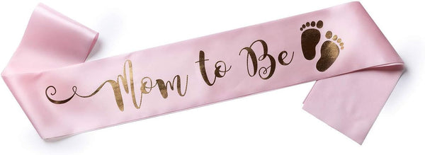 OLILLY Perfect Pink Mom to Be Sash - Celebrate Your Baby Shower