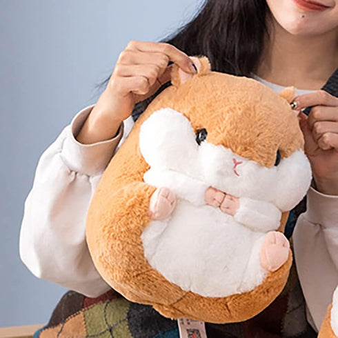 Hamster Plushie Toy - 15.6 Inch Brown Stuffed Animal for Kids Birthday Xmas Gift