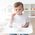 Bumkins Silicone Baby Feeding Set, Suction Bowls for Baby and Toddler with Spoon and Lid, Platinum Silicone Bowl