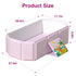 ROUSKY 29.5L 17.7W 9.8H inches, 0-6 Portable Folding Baby Bath Tub, x x Suitable for Years, Pink/Mint Green (Pink)