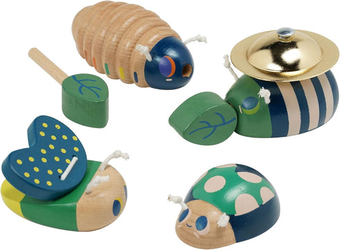 Manhattan Toy Folklore Bug Quartet, 4-Piece Musical Wooden Toy Set for Toddlers