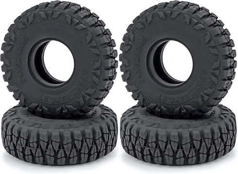 MOHERO 4PCS 1.0" Mud Grappler Rubber Tyre 62 * 22MM for Axial SCX24 90081 AXI00001 002 004 005 006 RC Crawler Car (B