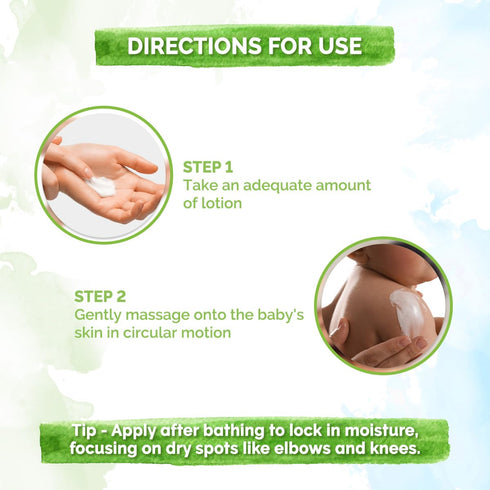 6.76 Oz (200ml) Mamaearth Daily Moisturizing Baby Body Lotion | Skin Nourishment with Shea Butter & Jojoba Oil | Gentle