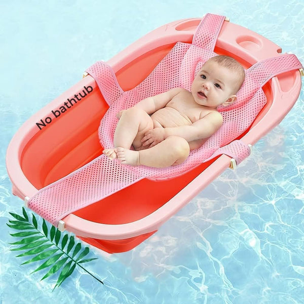 HKSICHENGKEJI Baby Bath Seat Mat Infant Bathing Support Mat with Five Safety Support