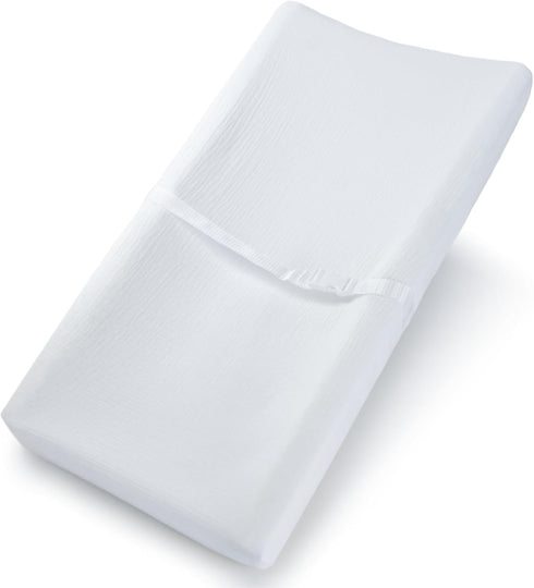 Comfy Cubs Muslin Fitted Changing Pad Cover - Soft, Breathable & Washable 100% Cotton