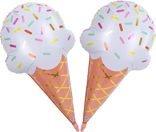 32 Inch Large Ice Cream Balloons Cone Kit, Giant Sweet Ice Cream