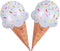 32 Inch Large Ice Cream Balloons Cone Kit, Giant Sweet Ice Cream