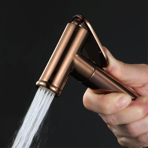 MUOBSBJRX HandheldSprayer Brass Cloth Diaper Sprayer, Rose GoldSprayer for Toilet Single Cold Angle Valve